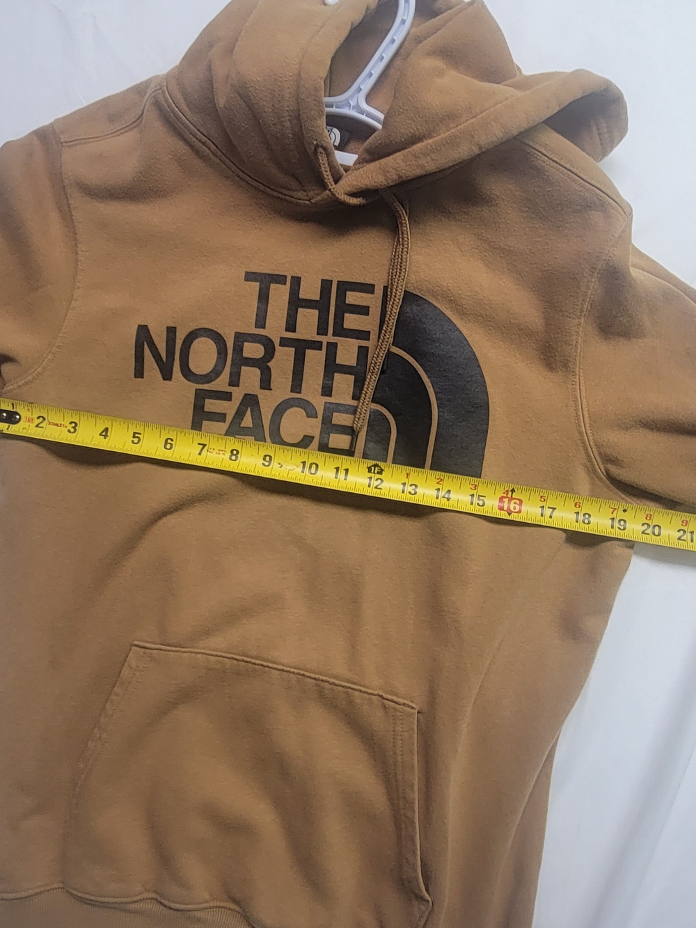 The North Face Brown Pullover Hoodie Men's Medium Logo Sweatshirt - Picture 8 of 9
